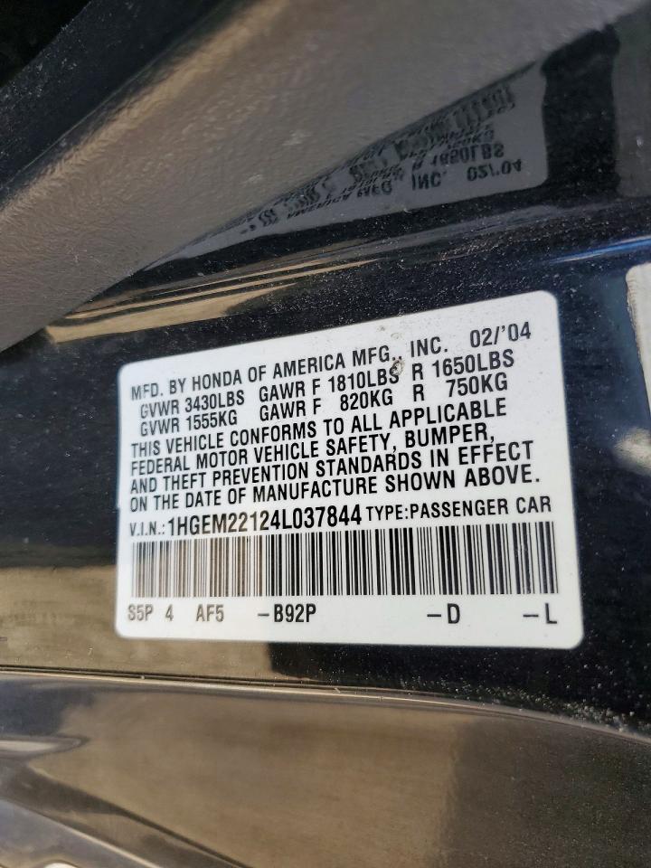 2004 HONDA CIVIC DX VP photo 12