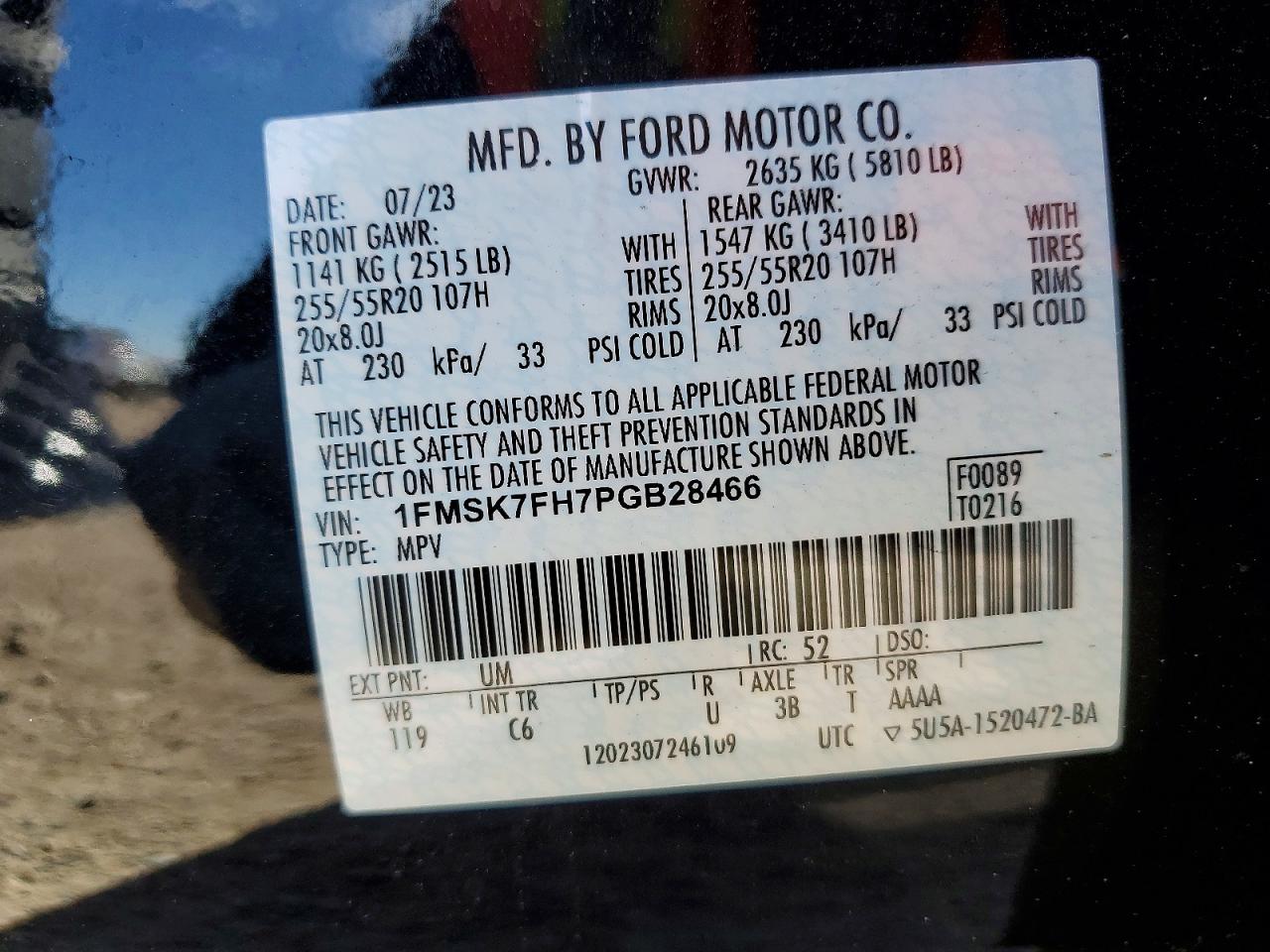 2023 FORD EXPLORER LIMITED photo 14