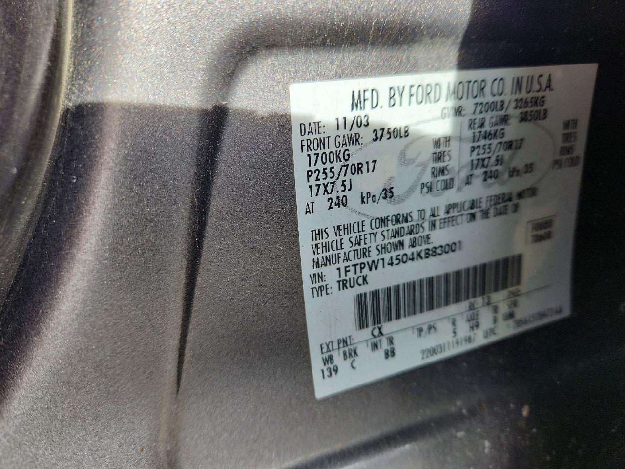 2004 FORD F150 SUPERCREW photo 12