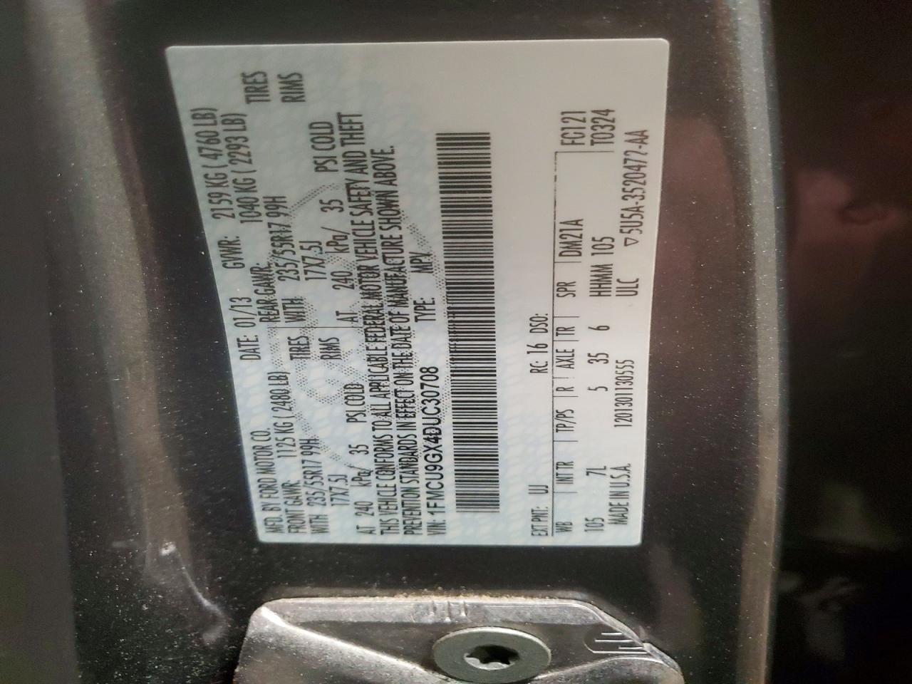 2013 FORD ESCAPE SE photo 14