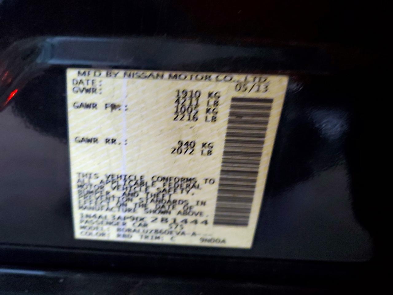 2013 NISSAN ALTIMA 2.5 photo 13
