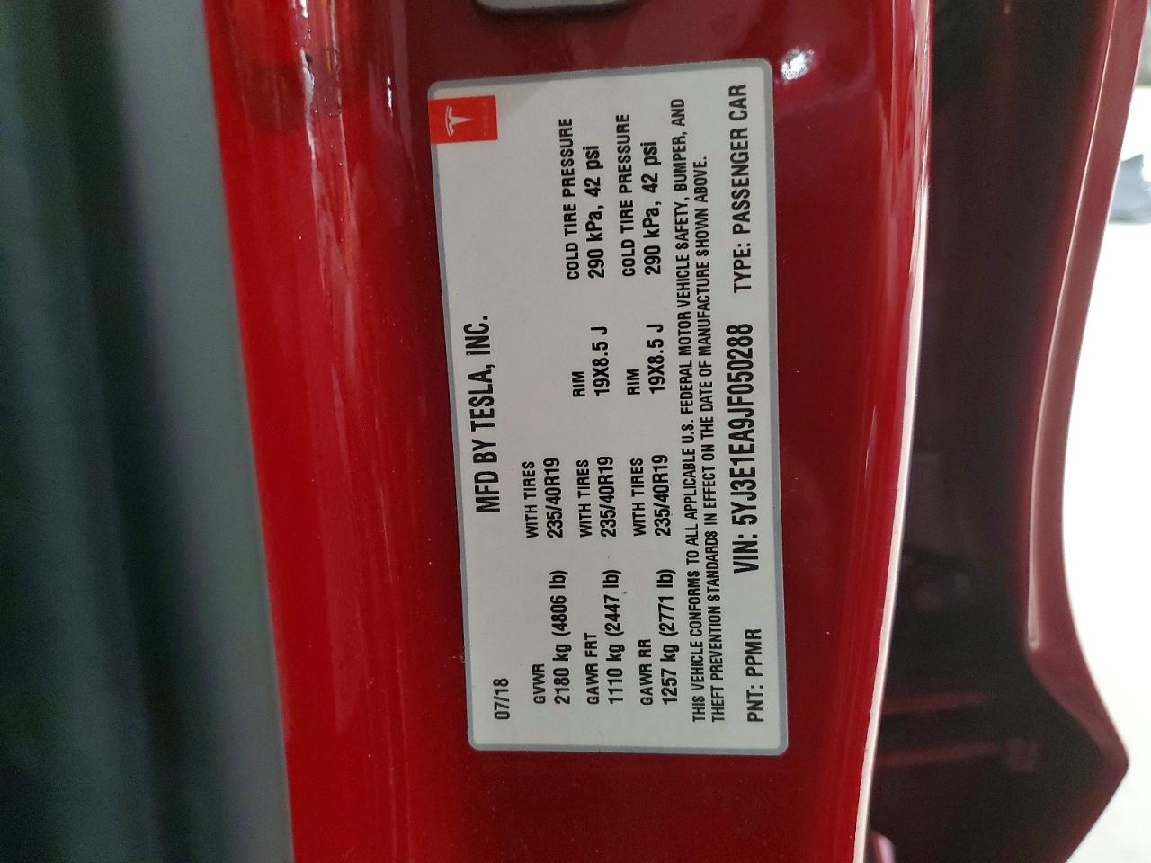 2018 TESLA MODEL 3 photo 12