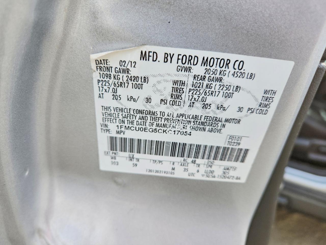 2012 FORD ESCAPE LIMITED photo 13