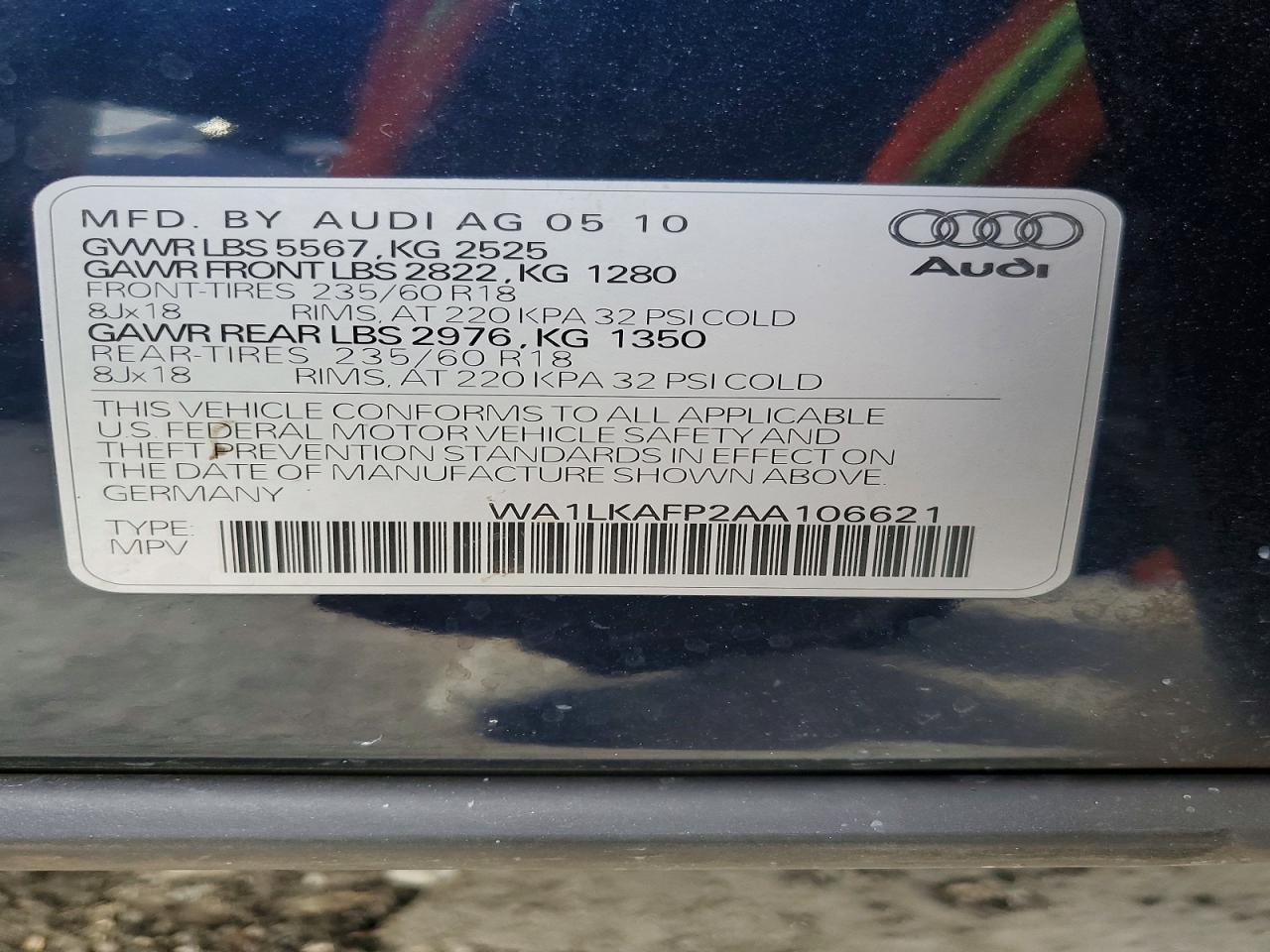 2010 AUDI Q5 PREMIUM PLUS photo 13