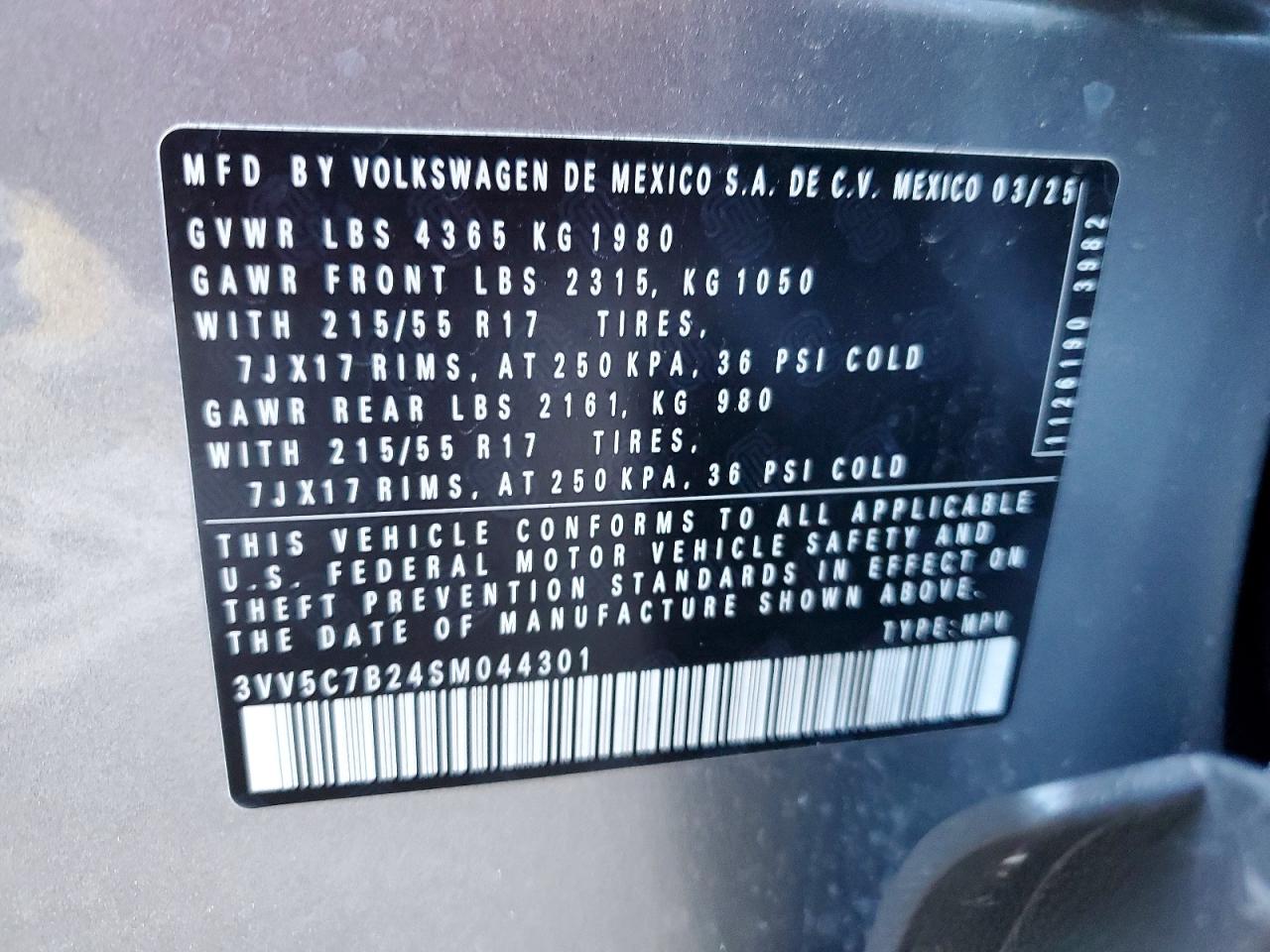2025 VOLKSWAGEN TAOS S photo 13