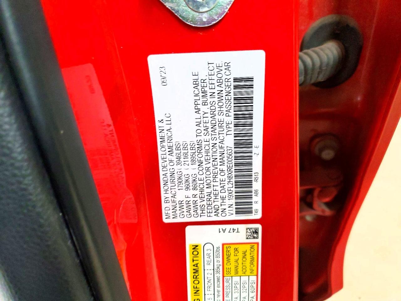 2024 HONDA CIVIC SPORT photo 12