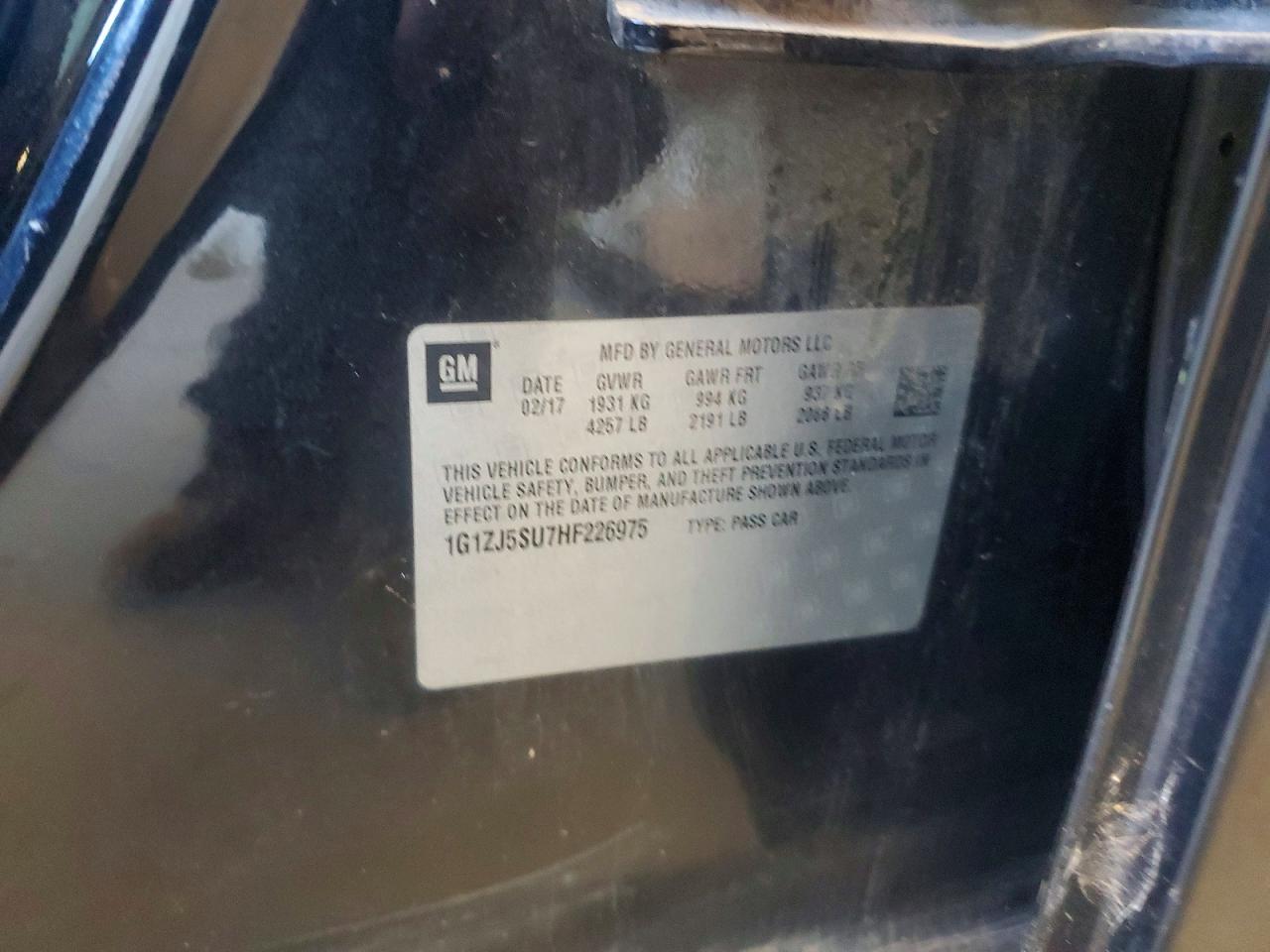 2017 CHEVROLET MALIBU HYBRID photo 12