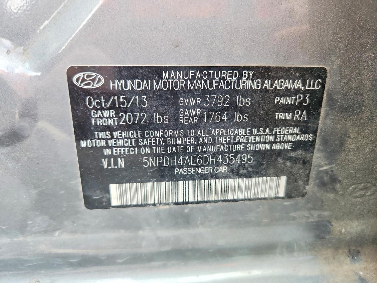 2013 HYUNDAI ELANTRA GLS photo 23