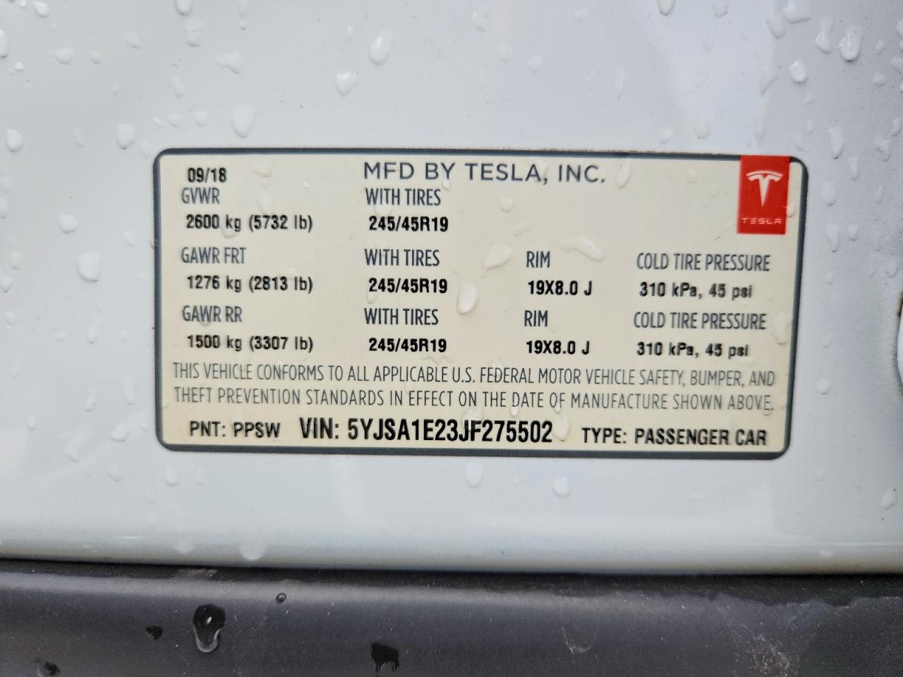2018 TESLA MODEL S photo 23