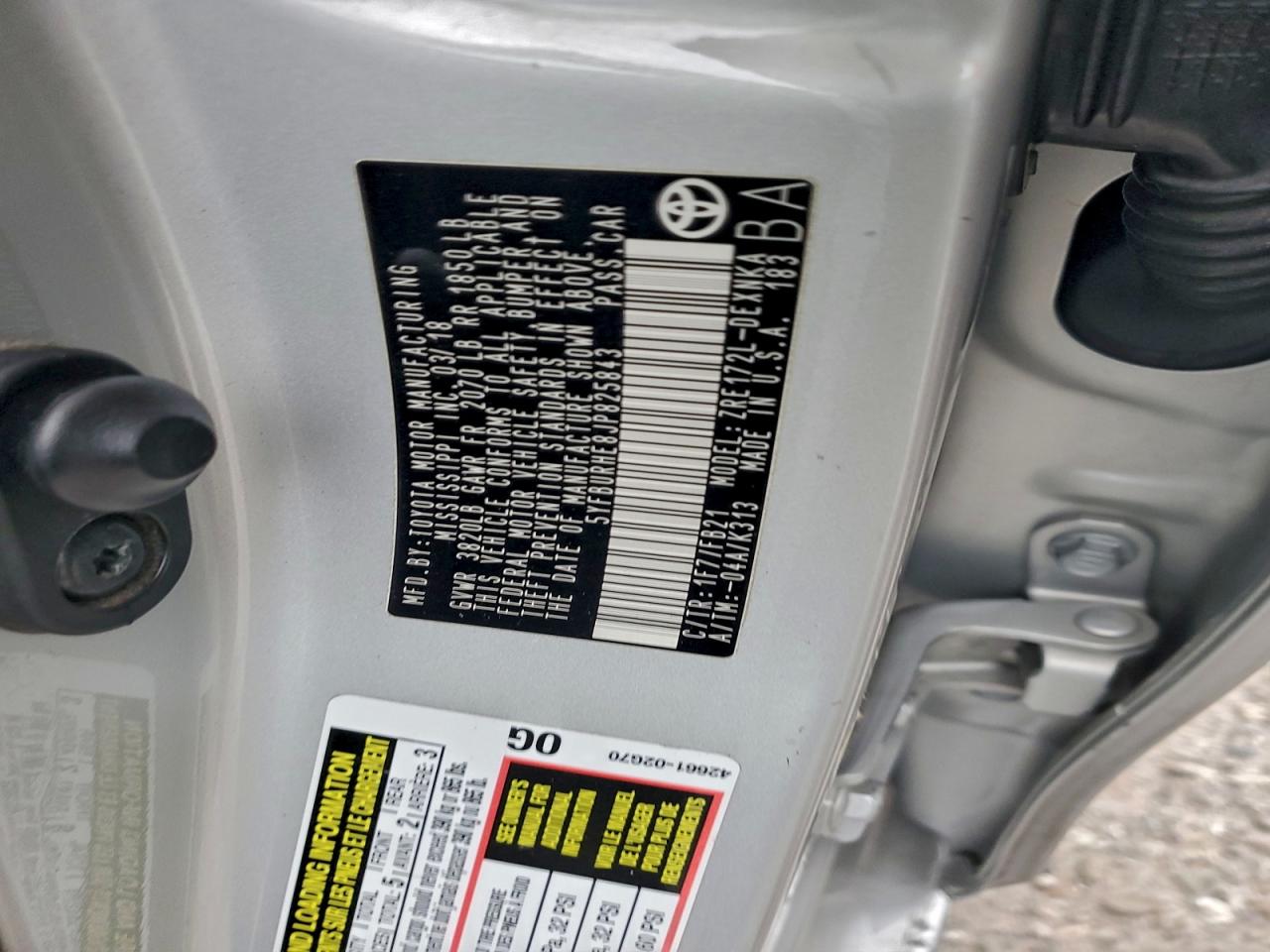 2018 TOYOTA COROLLA L photo 12