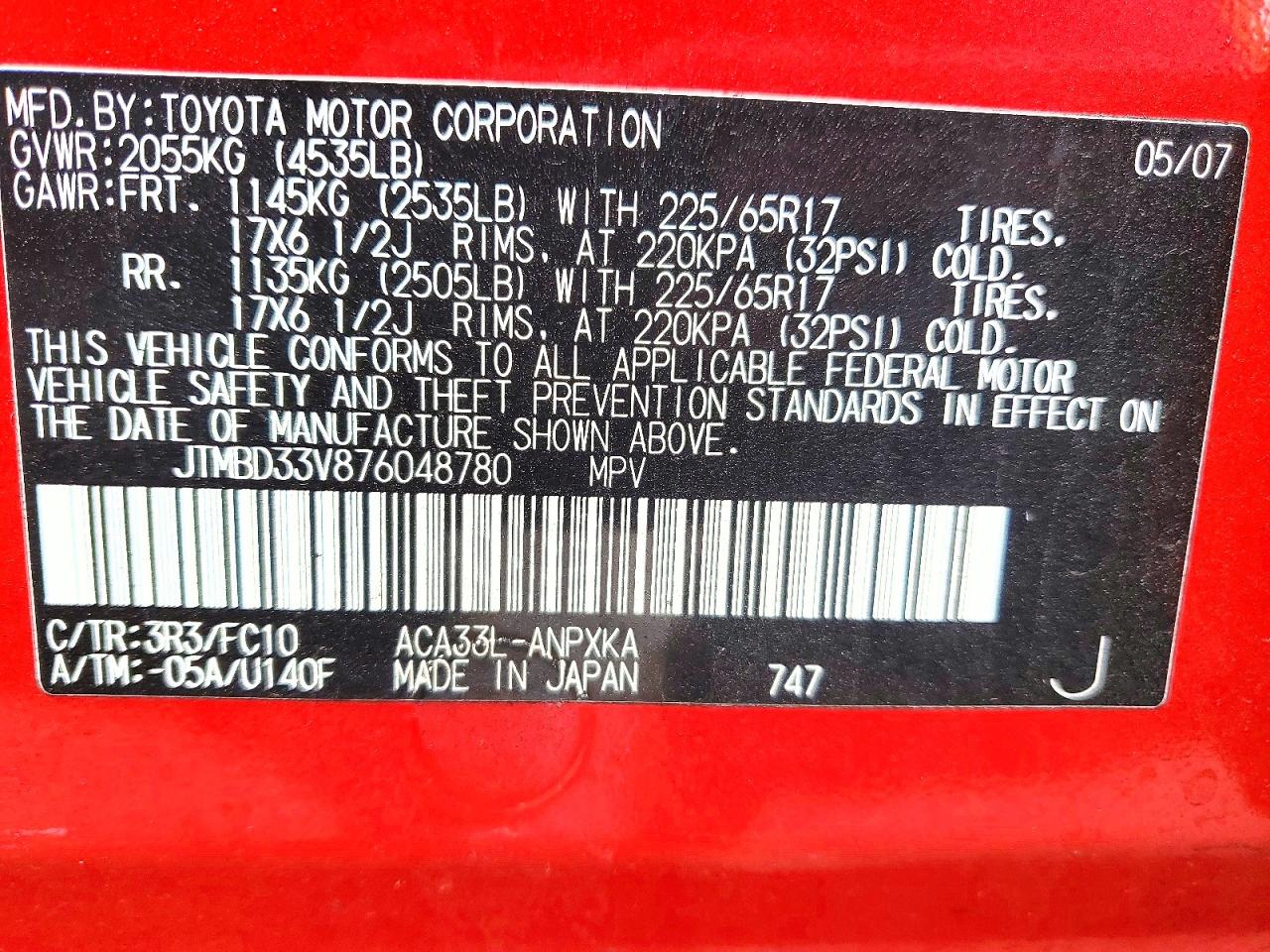 2007 TOYOTA RAV4 photo 13