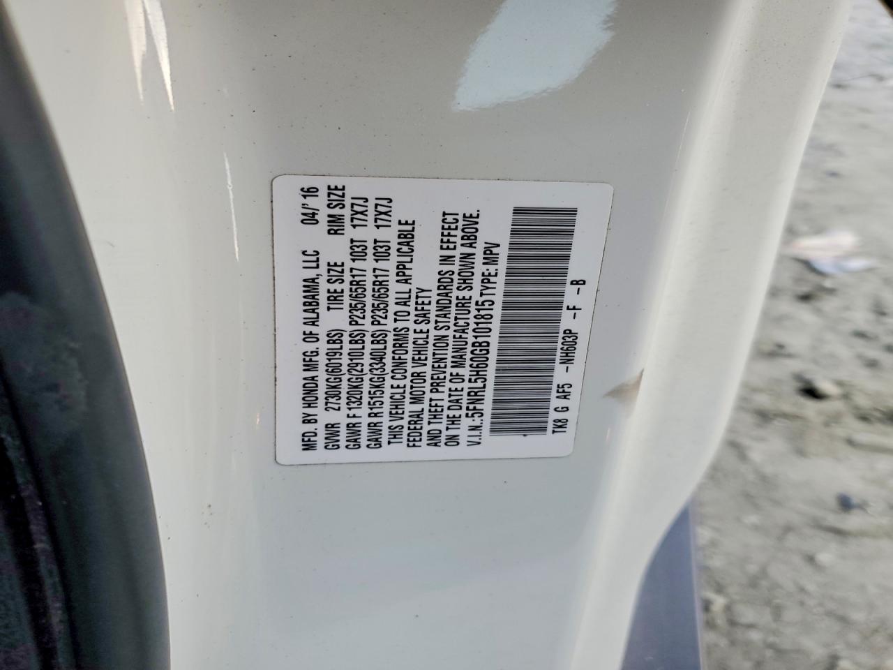 2016 HONDA ODYSSEY EXL photo 13