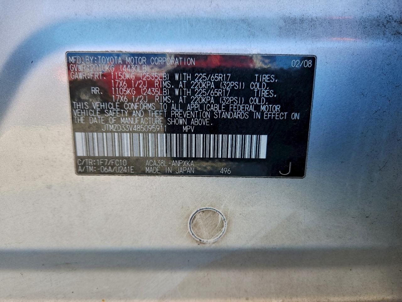 2008 TOYOTA RAV4 photo 13