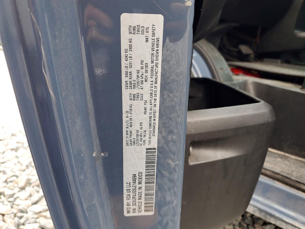2020 RAM PROMASTER 3500 DELIVERY VAN photo 13