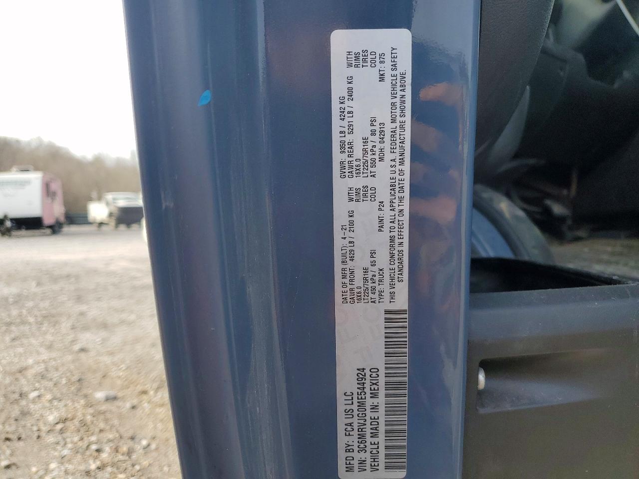 2021 RAM PROMASTER 3500 3500 HIGH photo 14