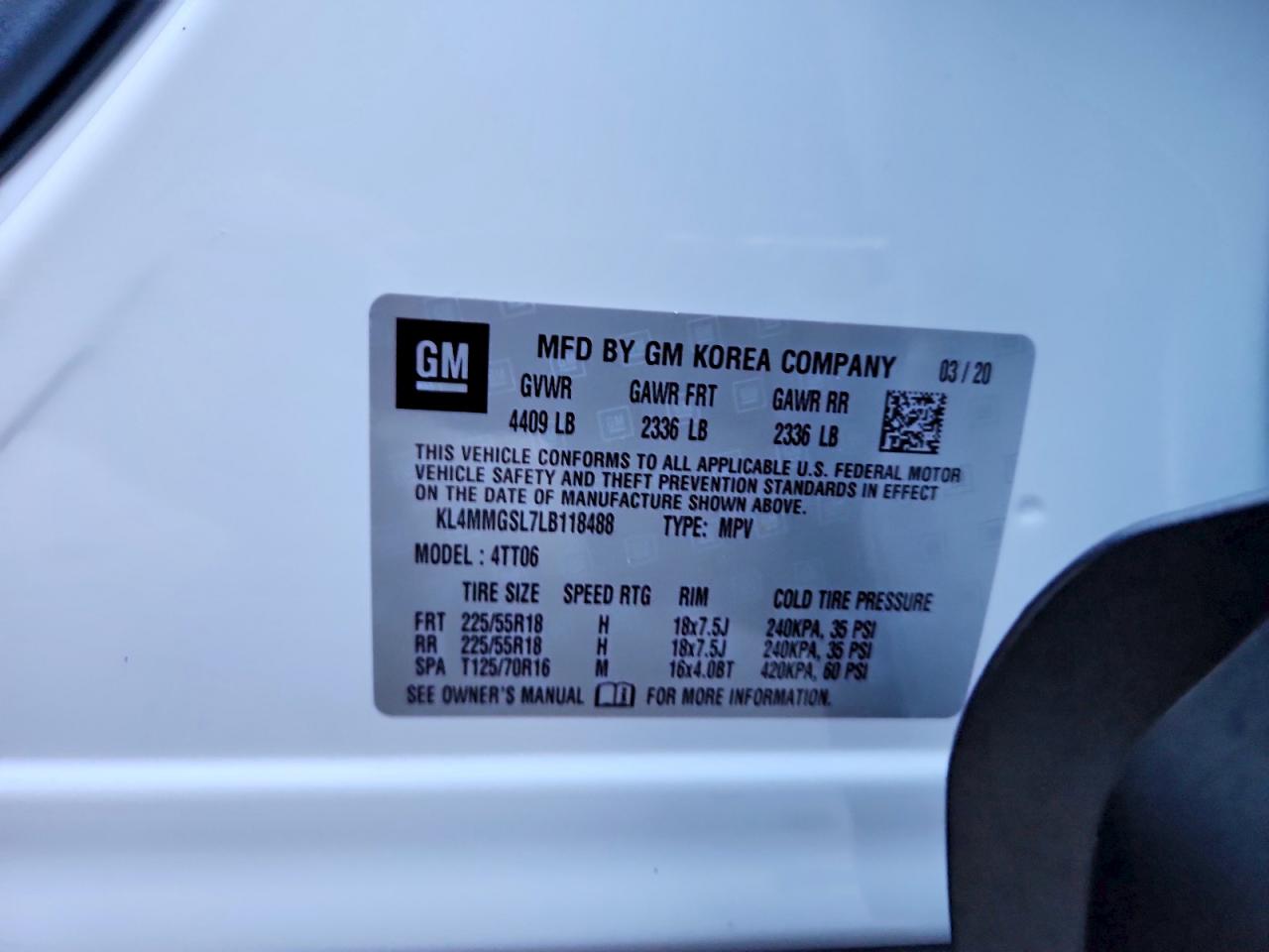 2020 BUICK ENCORE GX ESSENCE photo 12