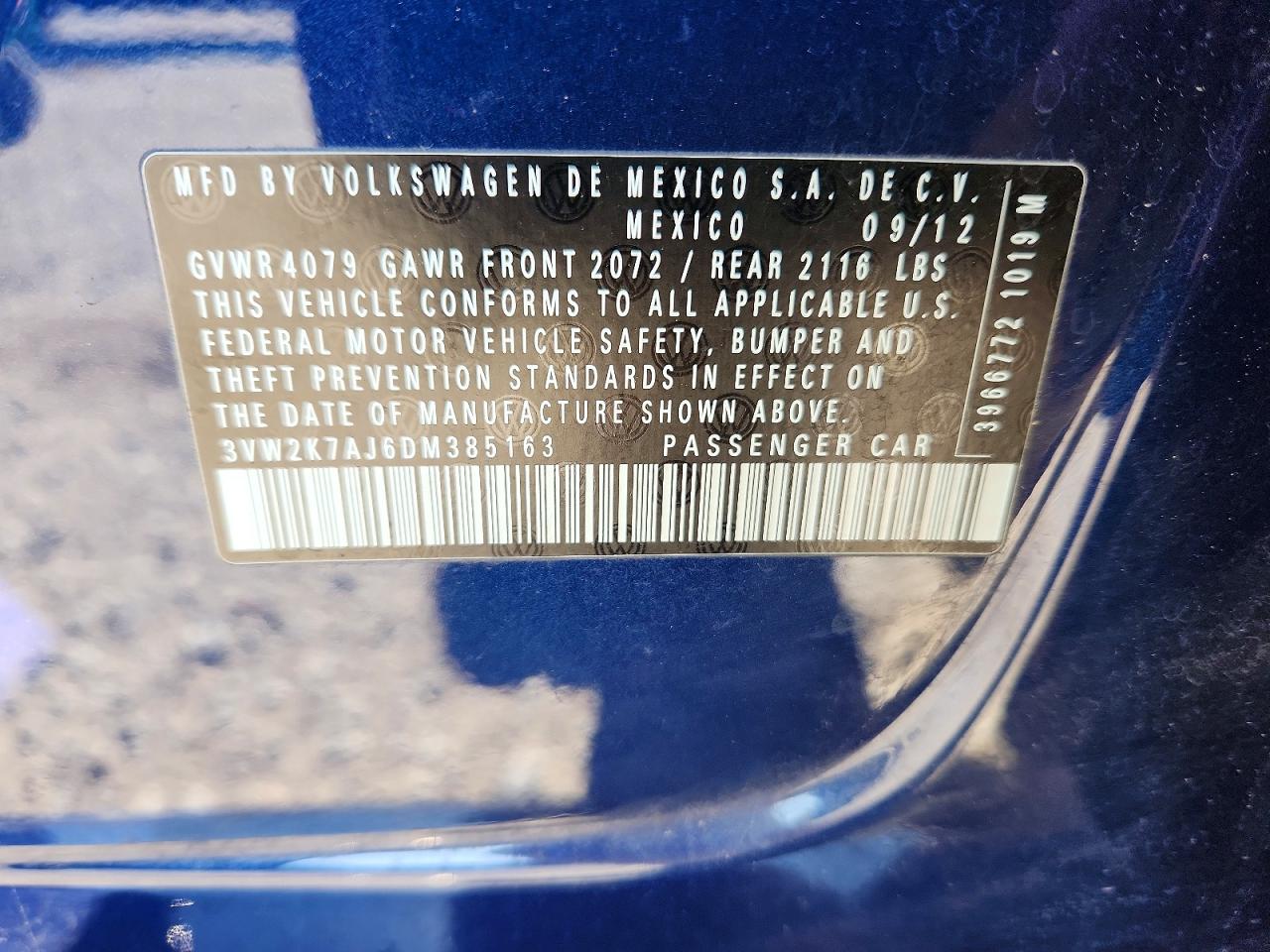 2013 VOLKSWAGEN JETTA BASE photo 23