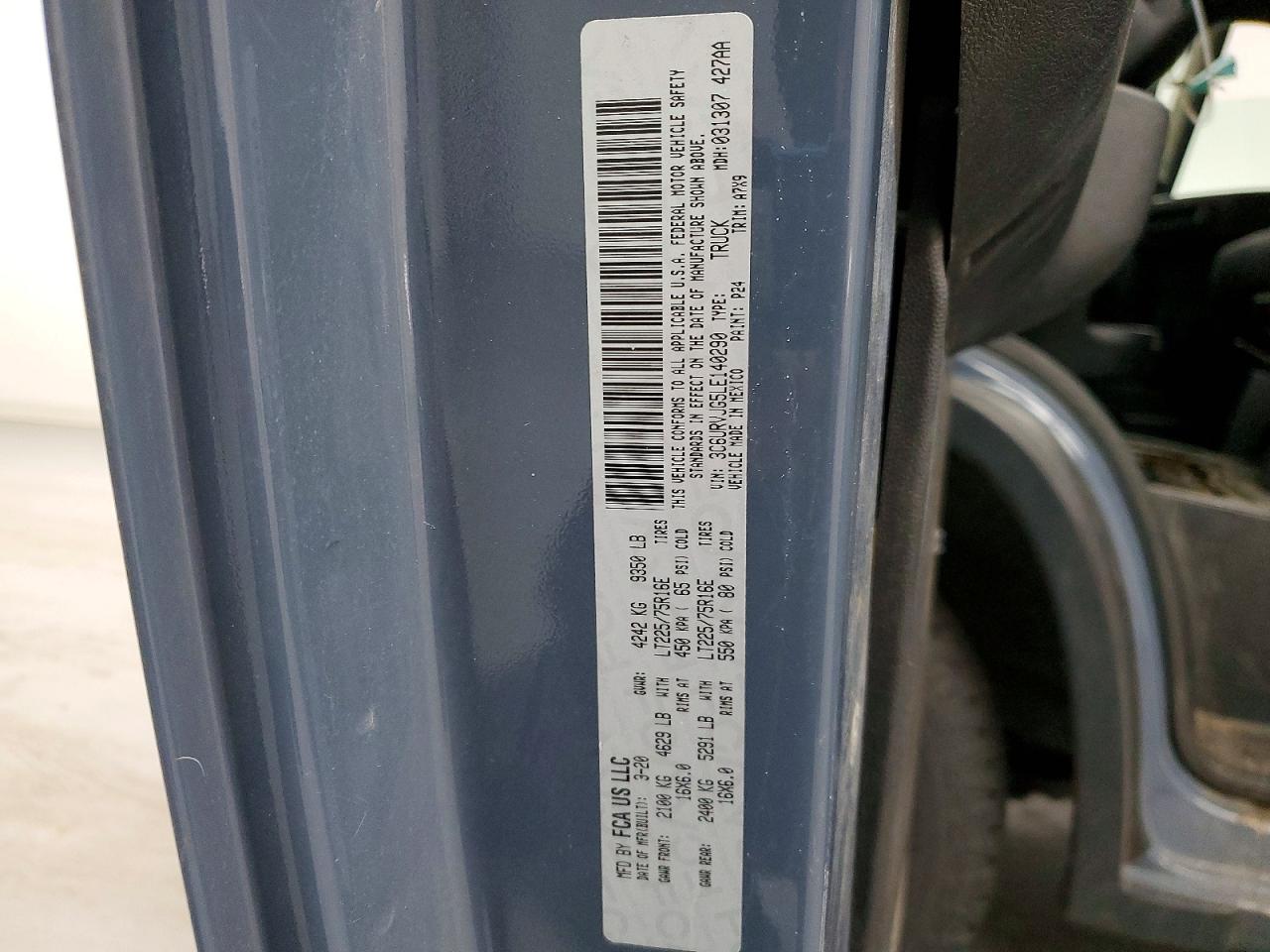 2020 RAM PROMASTER 3500 DELIVERY VAN photo 13