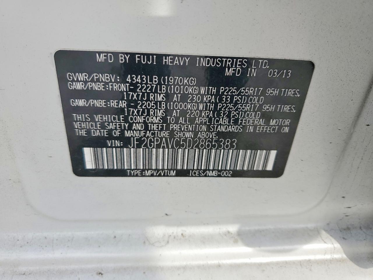 2013 SUBARU XV CROSSTREK 2.0 PREMIUM photo 25