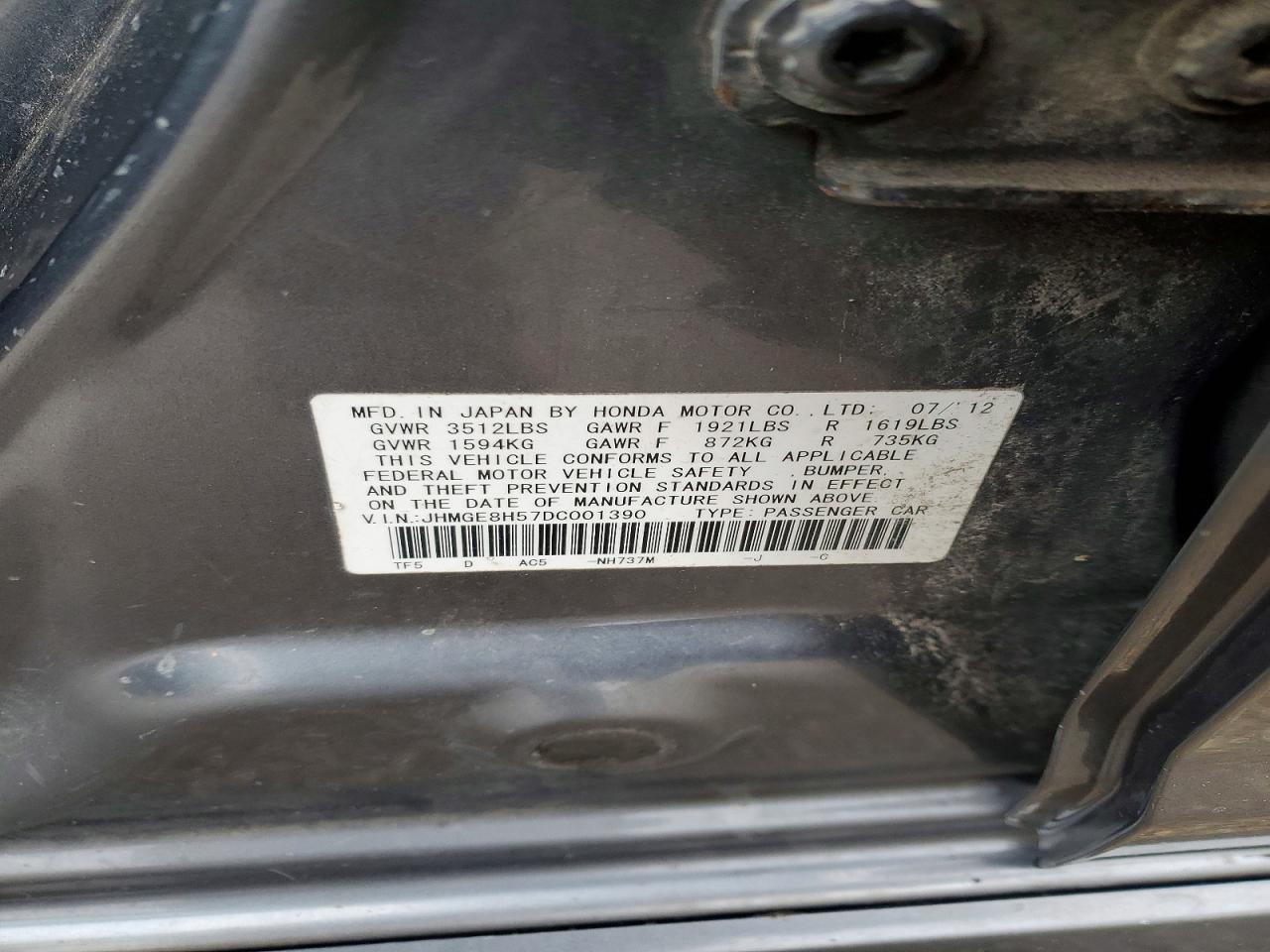 2013 HONDA FIT SPORT photo 12