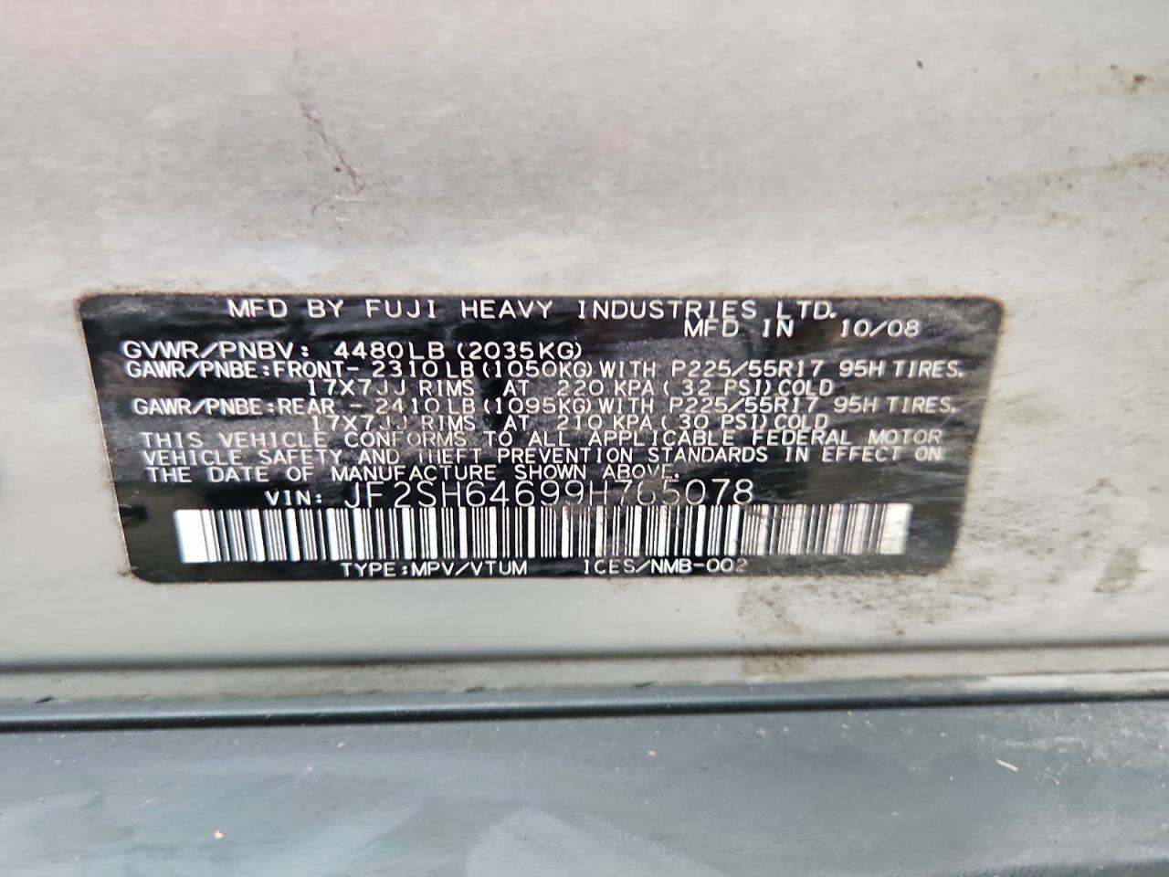 2009 SUBARU FORESTER 2.5X LIMITED photo 13