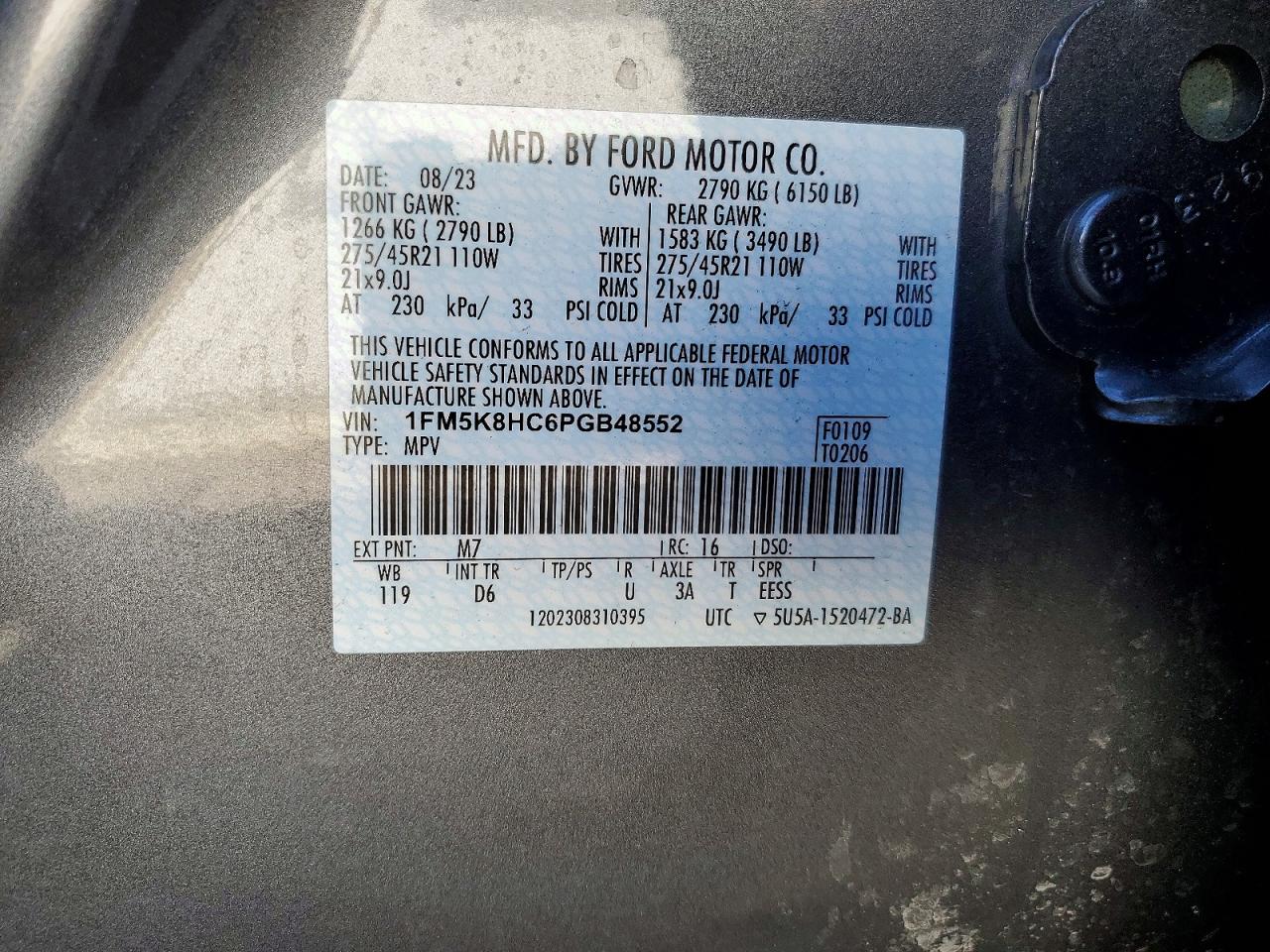 2023 FORD EXPLORER PLATINUM photo 13
