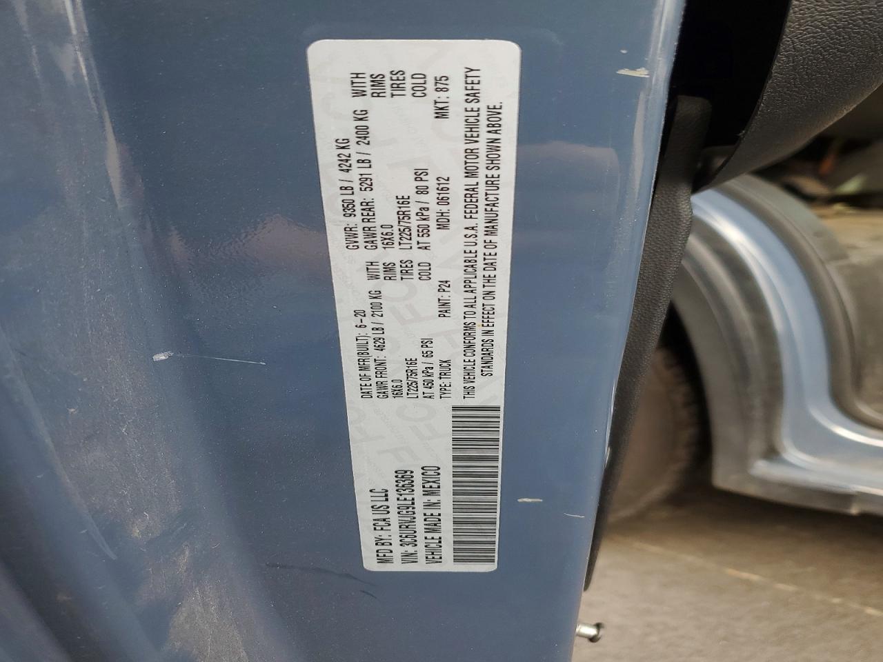 2020 RAM PROMASTER 3500 3500 HIGH photo 13