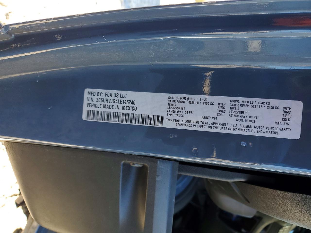 2020 RAM PROMASTER 3500 DELIVERY VAN photo 12