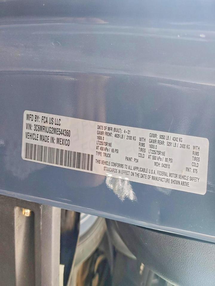 2021 RAM PROMASTER 3500 DELIVERY VAN photo 25