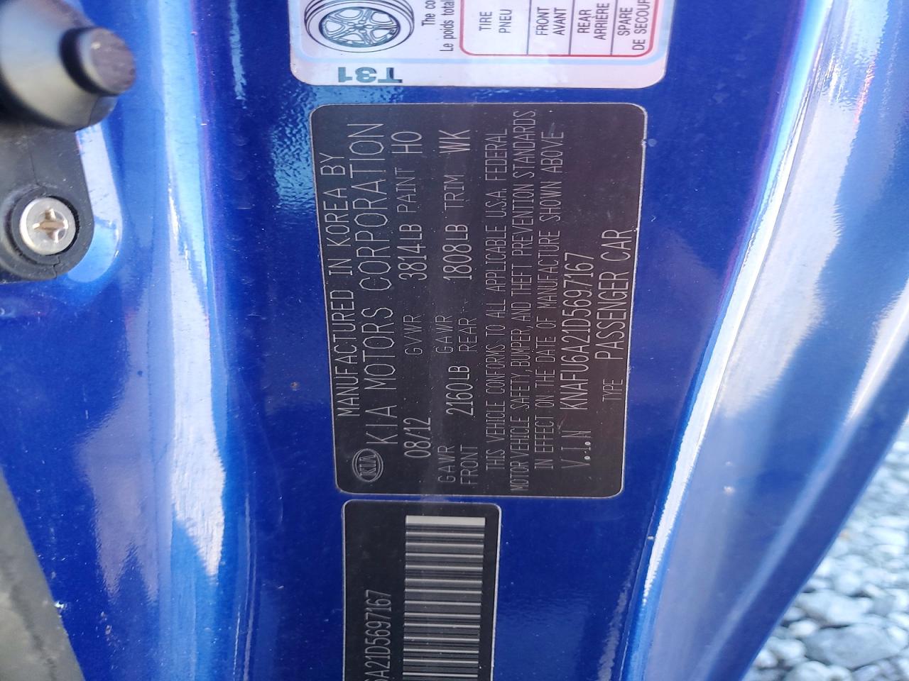 2013 KIA FORTE EX photo 12