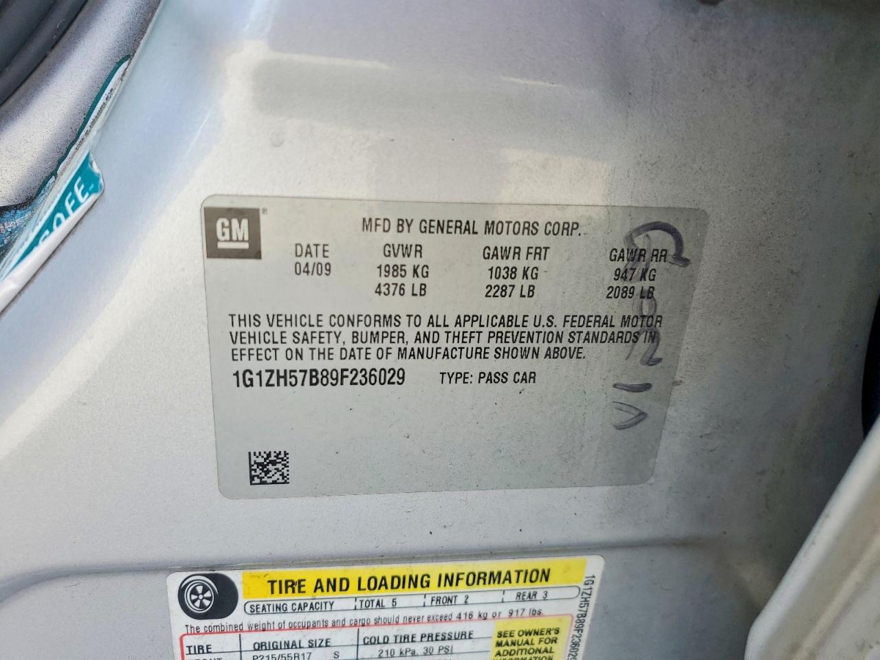 2009 CHEVROLET MALIBU 1LT photo 12