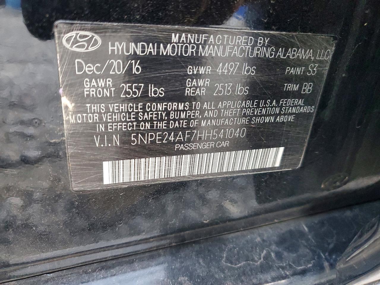 2017 HYUNDAI SONATA SE photo 12