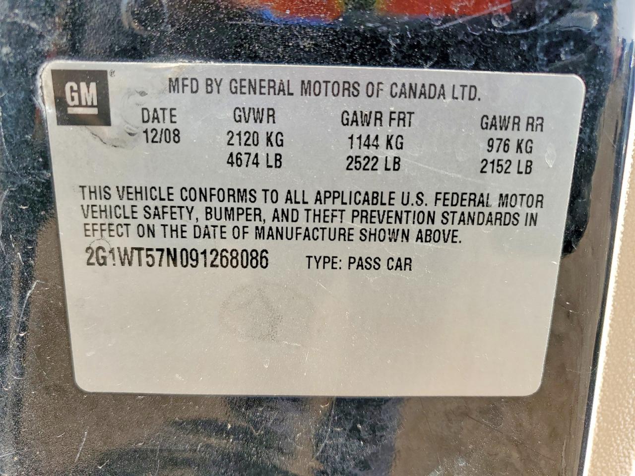 2009 CHEVROLET IMPALA 1LT photo 12