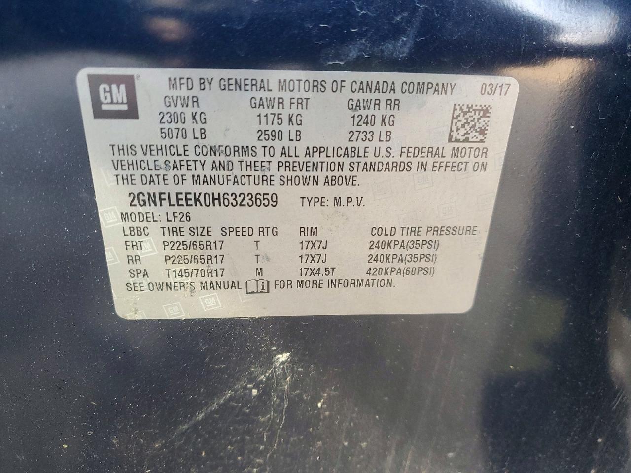 2017 CHEVROLET EQUINOX LS photo 25