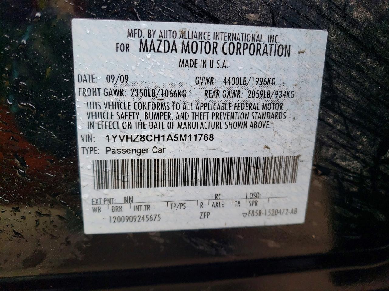 2010 MAZDA 6 I photo 12
