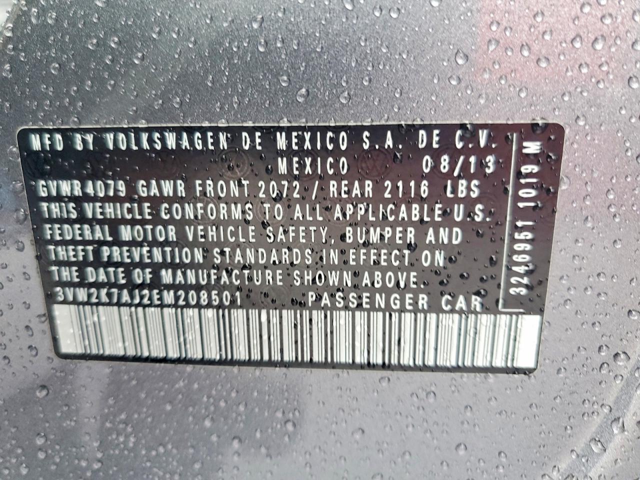 2014 VOLKSWAGEN JETTA BASE photo 13