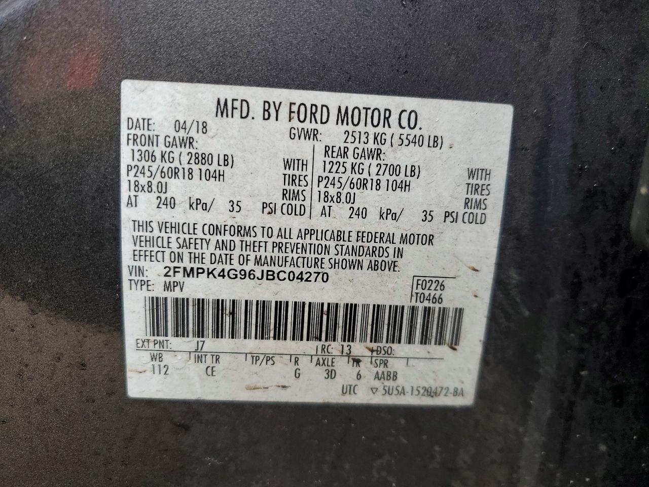 2018 FORD EDGE SE photo 25