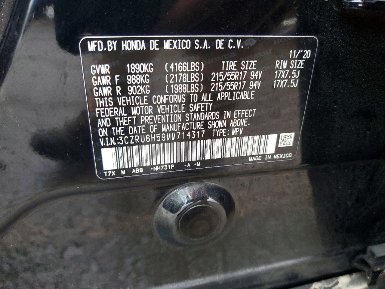 2021 HONDA HR-V EX photo 13