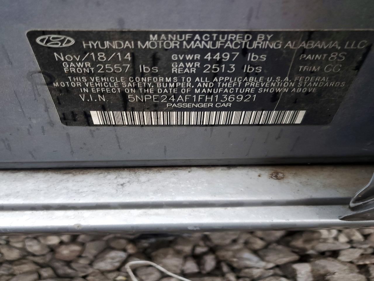 2015 HYUNDAI SONATA SE photo 12