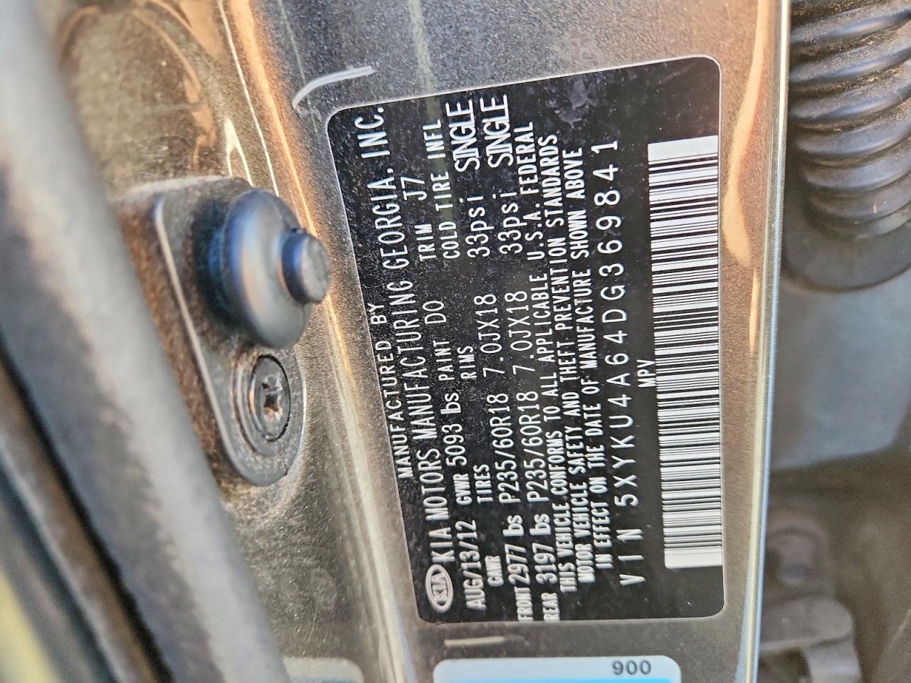 2013 KIA SORENTO EX photo 13