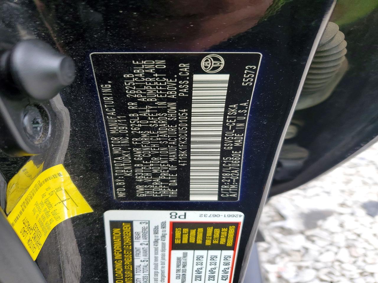 2012 TOYOTA CAMRY SE photo 13