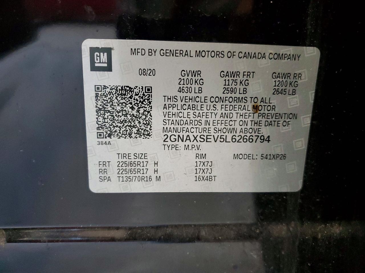 2020 CHEVROLET EQUINOX LS photo 25