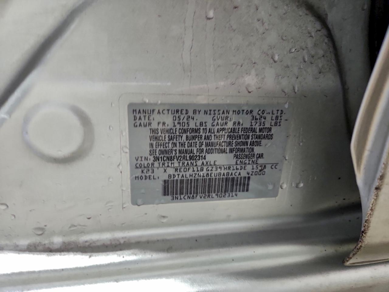 2024 NISSAN VERSA SR photo 12