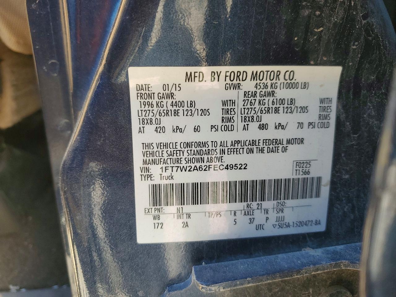 2015 FORD F250 SUPER DUTY photo 12