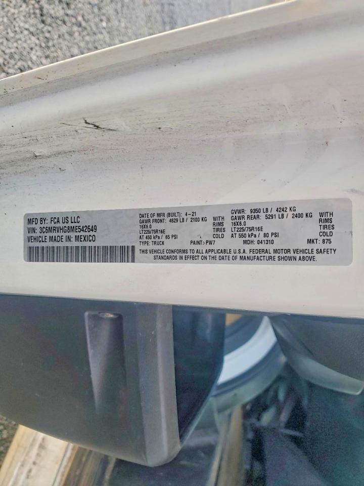 2021 RAM PROMASTER 3500 UTILITY / SERVICE VAN photo 13