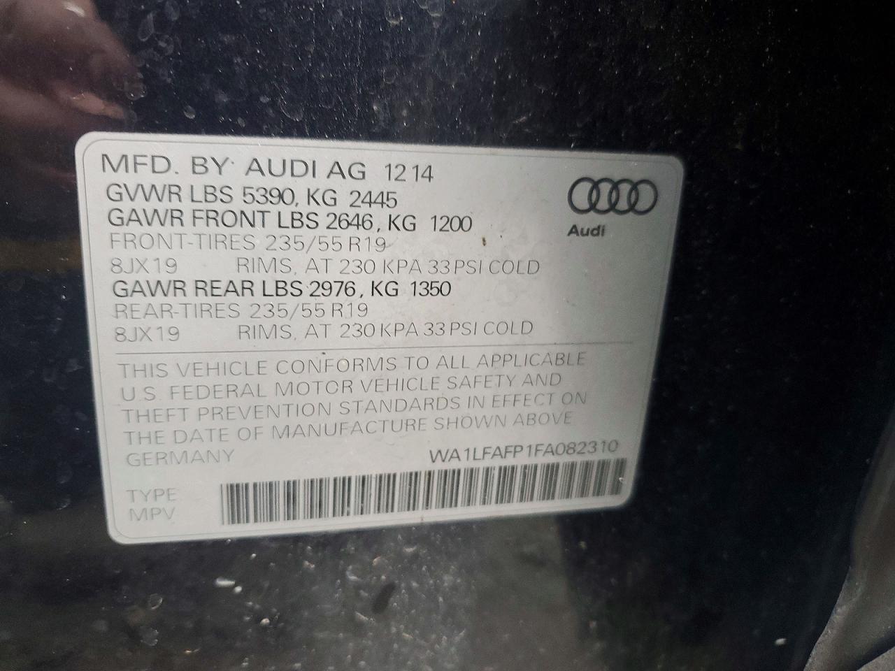 2015 AUDI Q5 PREMIUM PLUS photo 13