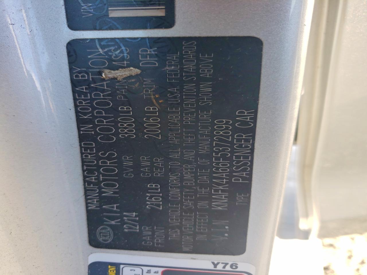 2015 KIA FORTE LX photo 23