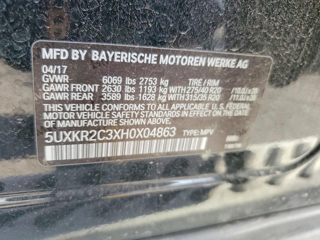 2017 BMW X5 SDRIVE35I photo 13