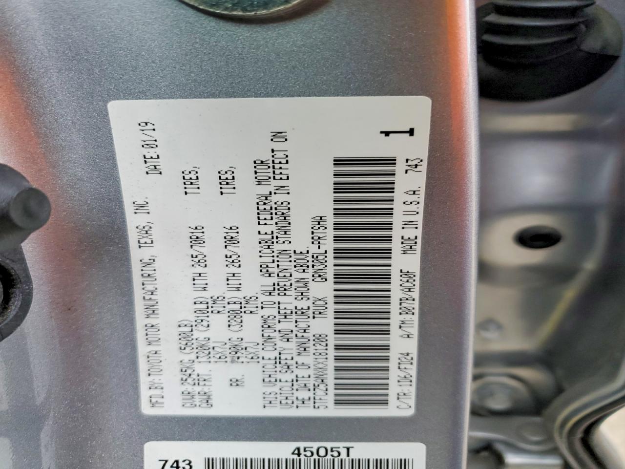 2019 TOYOTA TACOMA DOUBLE CAB photo 12