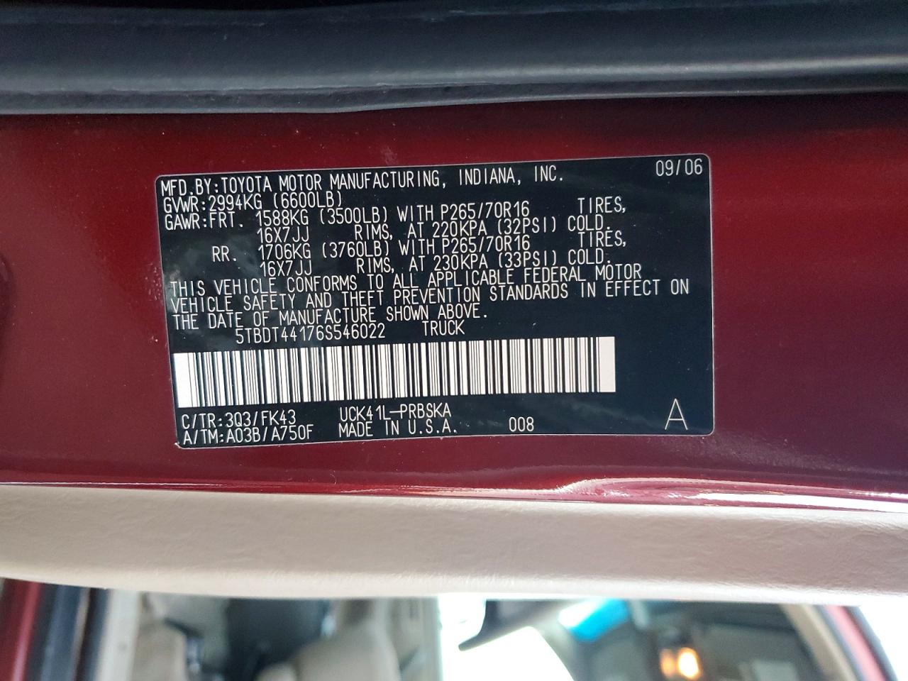 2006 TOYOTA TUNDRA DOUBLE CAB SR5 photo 12